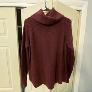 Maroon Loft Turtleneck Sweater
